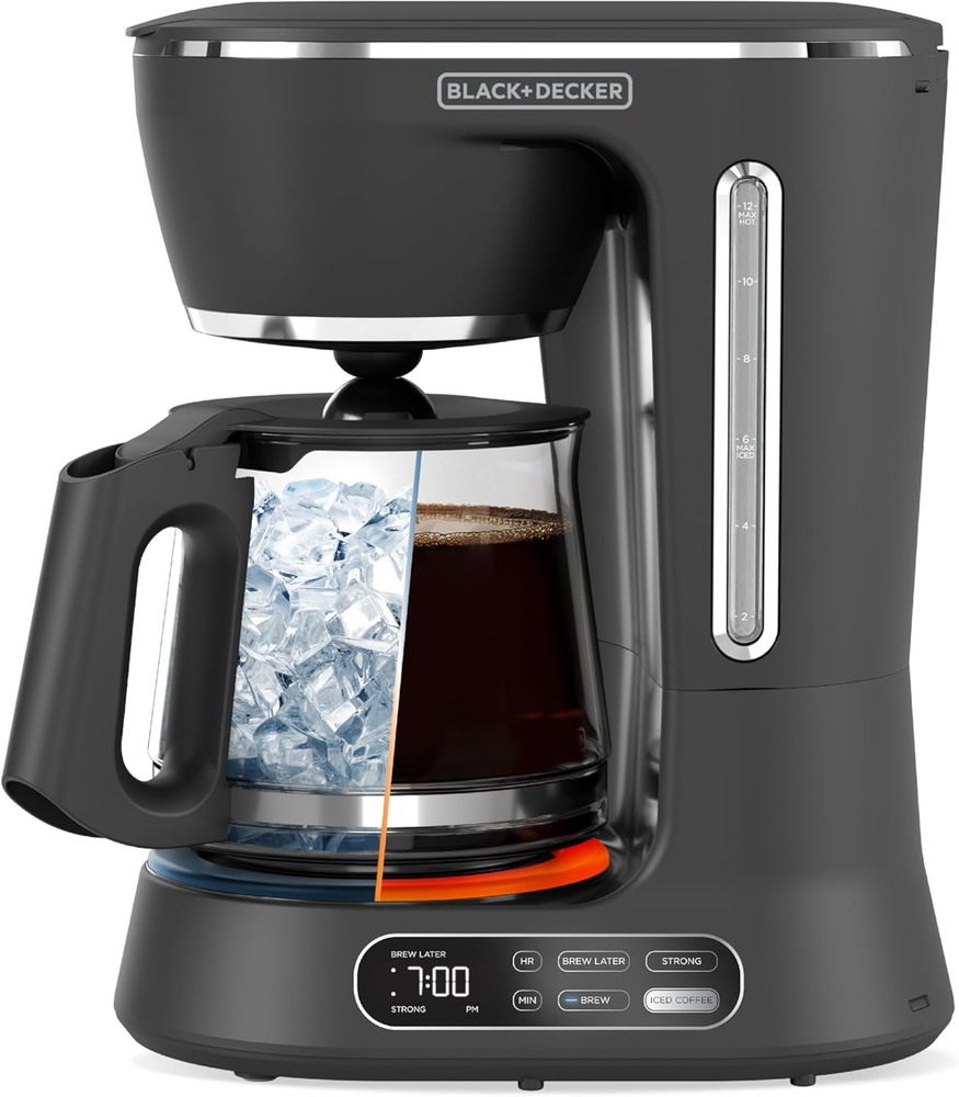 BLACK+DECKER CM0122-1BD Spiltbrew hot-and-iced glass-carafe coffee maker
