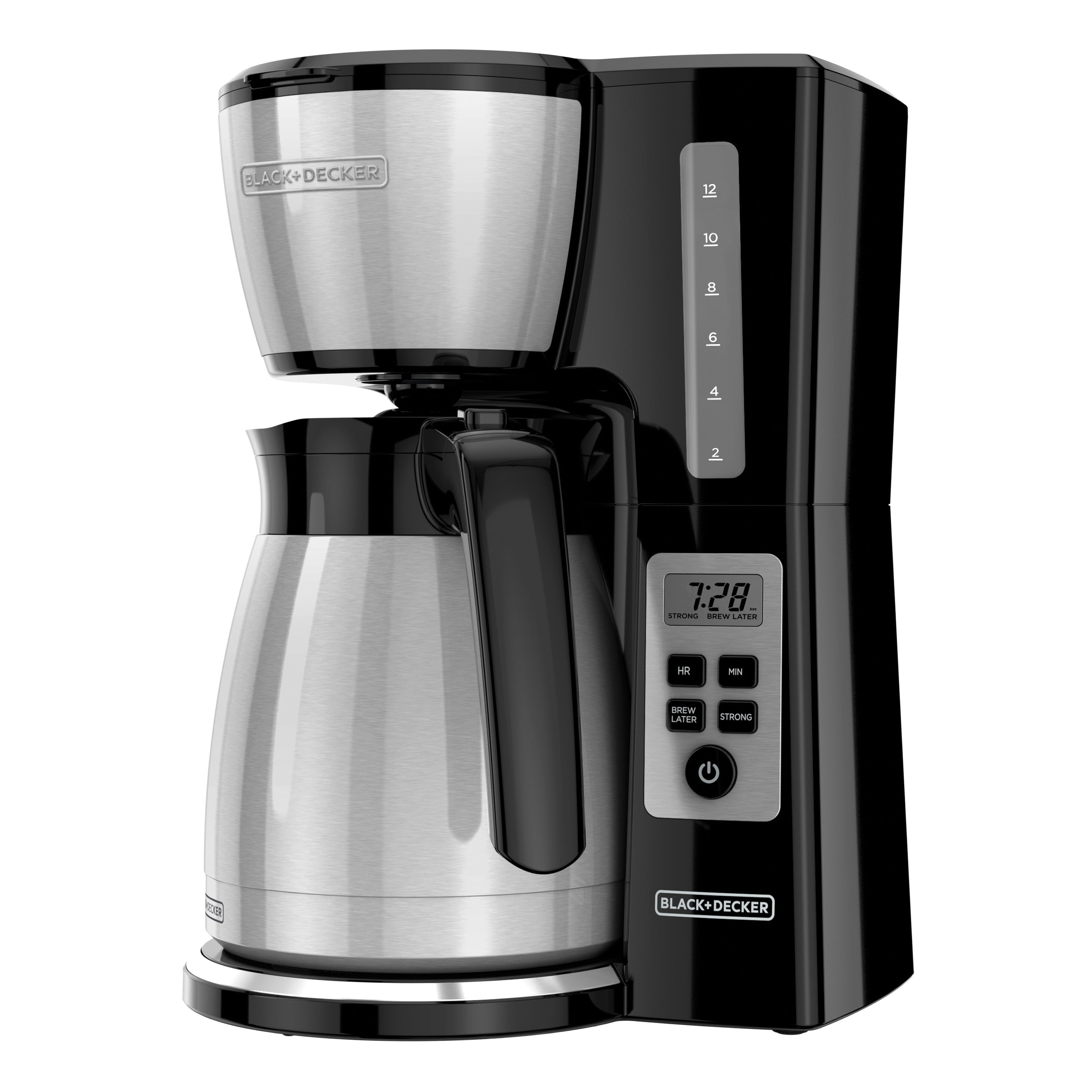 BLACK+DECKER CM2046S 12-cup thermal programmable coffee maker with stainless steel carafe and digital controls