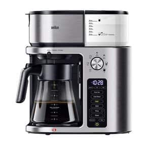 Braun MultiServe Plus Coffee Maker KF9270SI; Braun product-page image shows the exact model finish and glass carafe. Photo/render status not stated.