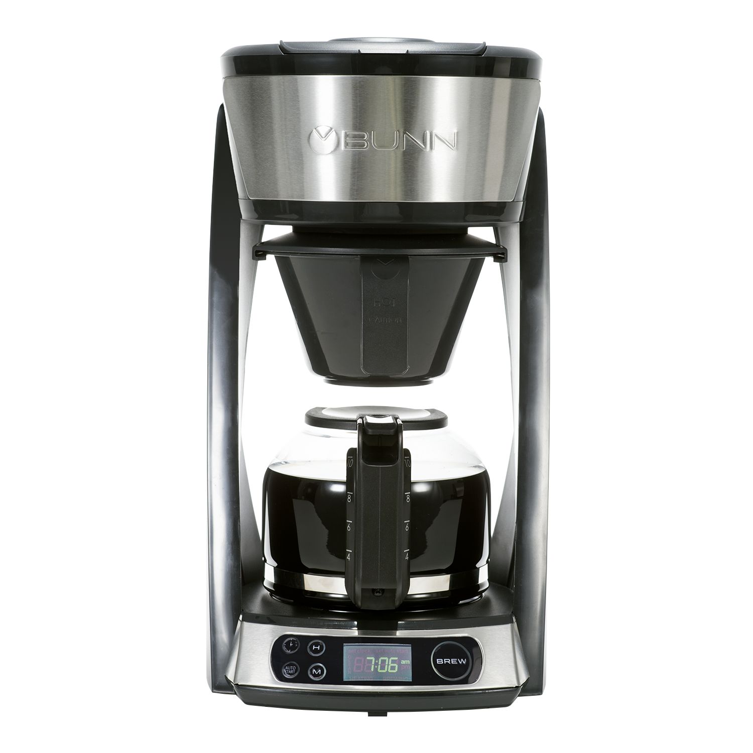 BUNN Heat N' Brew HB 46500.0003, with glass carafe and digital clock controls