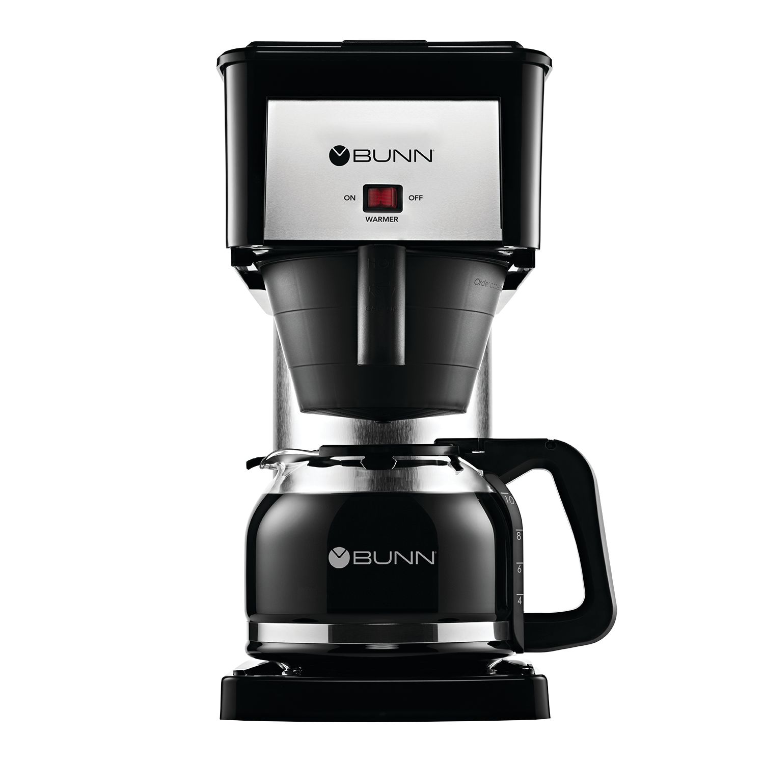 BUNN BXB Speed Brew Classic Coffee Maker, retail item 38300.0066, black 10-cup design with glass carafe and switched warmer; source filename suffix .0067