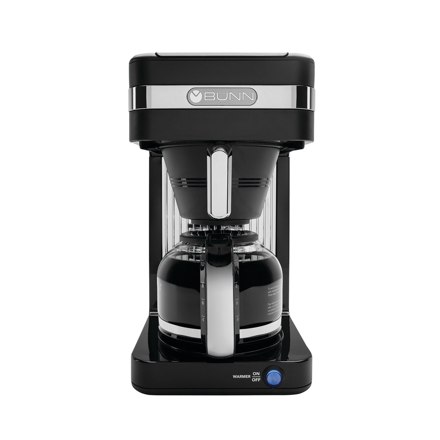 BUNN CSB2B High Altitude Speed Brew Elite (52700.0202) shown with its exact maker-stated glass carafe and warmer plate