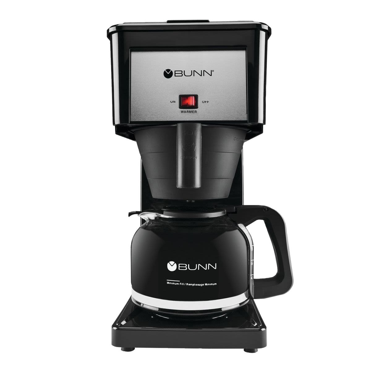 BUNN GRB Speed Brew Classic High Altitude item 38300.0065 with black body, glass carafe and switched warmer