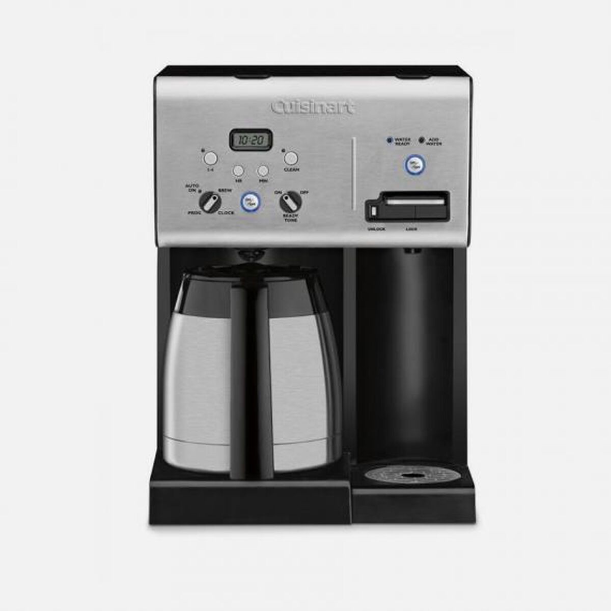 Cuisinart Coffee Plus CHW-14P1 with its exact manufacturer carafe and independent hot-water section