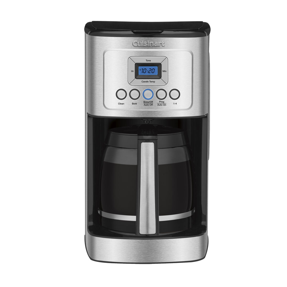 Cuisinart stainless DCC-3200NAS image shown only as a DCC-3200 family reference for the earlier DCC-3200P1; not a confirmed P1 trim or package photograph