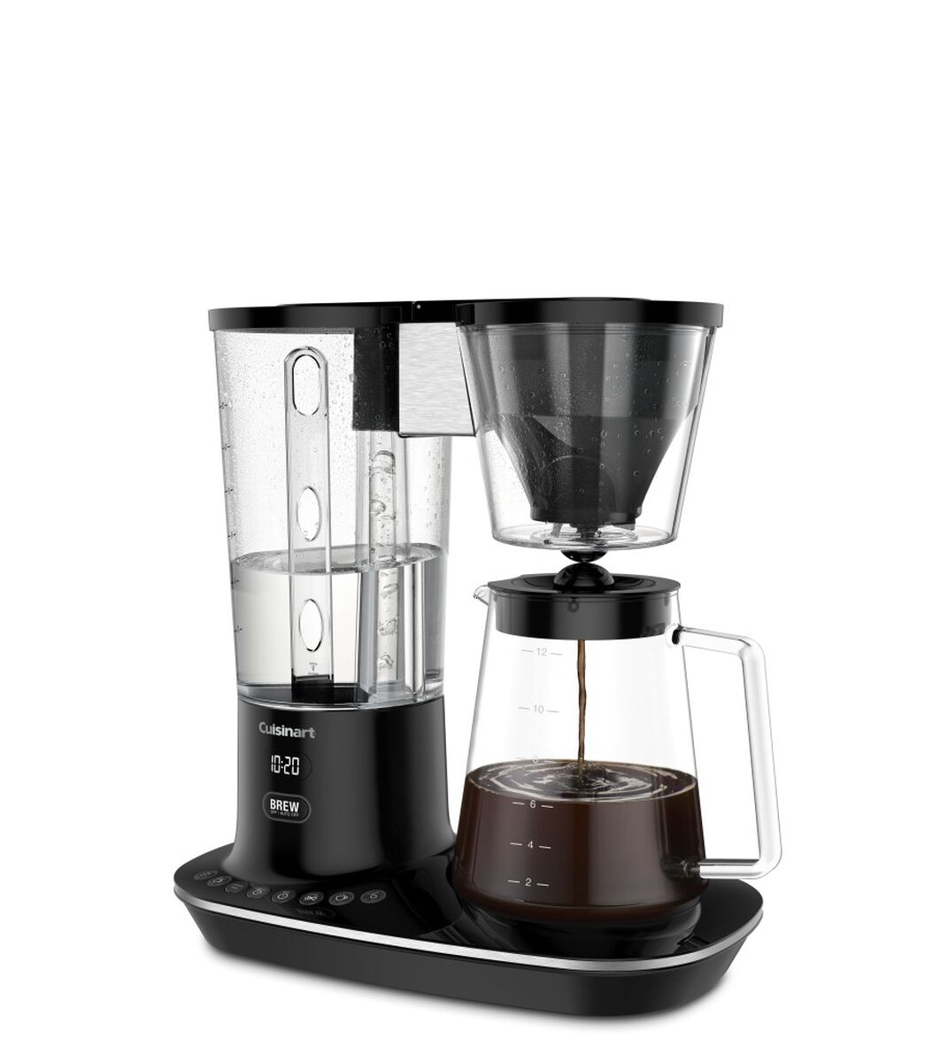 Cuisinart DCC-4000 black 12-cup programmable coffee maker with tapered glass carafe