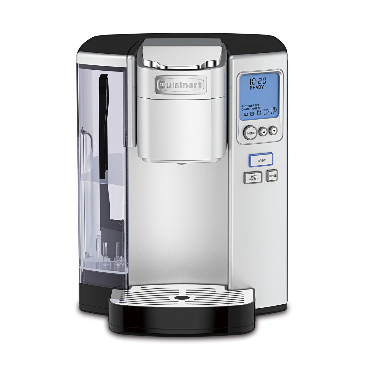 Cuisinart SS-10P1 Premium Single Serve Brewer in Stainless Steel P1 with removable reservoir, LCD controls and cup tray