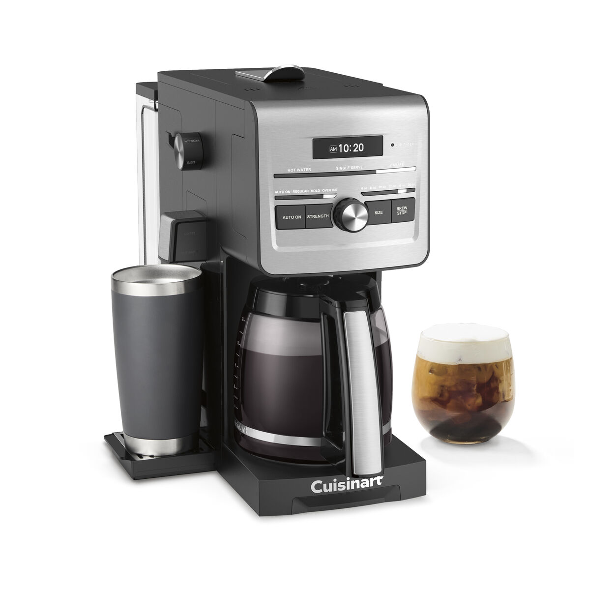 Cuisinart SS-18 Coffee Center MultiBrew in Black/Stainless with glass carafe, control panel and single-serve station