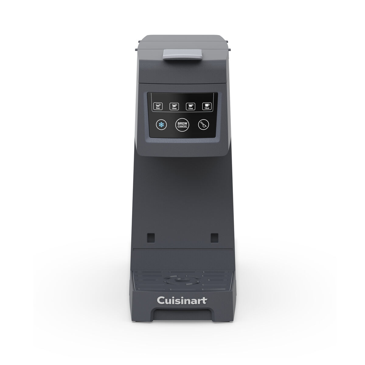 Cuisinart SS-9 Single-Cup Hot and Cold Brew Coffee Maker in Dark Gray, shown front-on with four cup-size controls