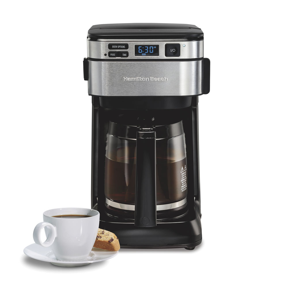 Hamilton Beach FrontFill 46310J coffee maker with glass carafe