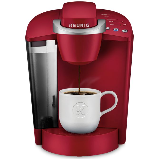 Keurig K-Classic K50 coffee maker shown in Rhubarb finish