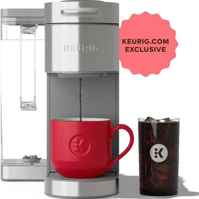 Keurig K-Supreme Plus Special Edition with brushed-metal front and removable side reservoir