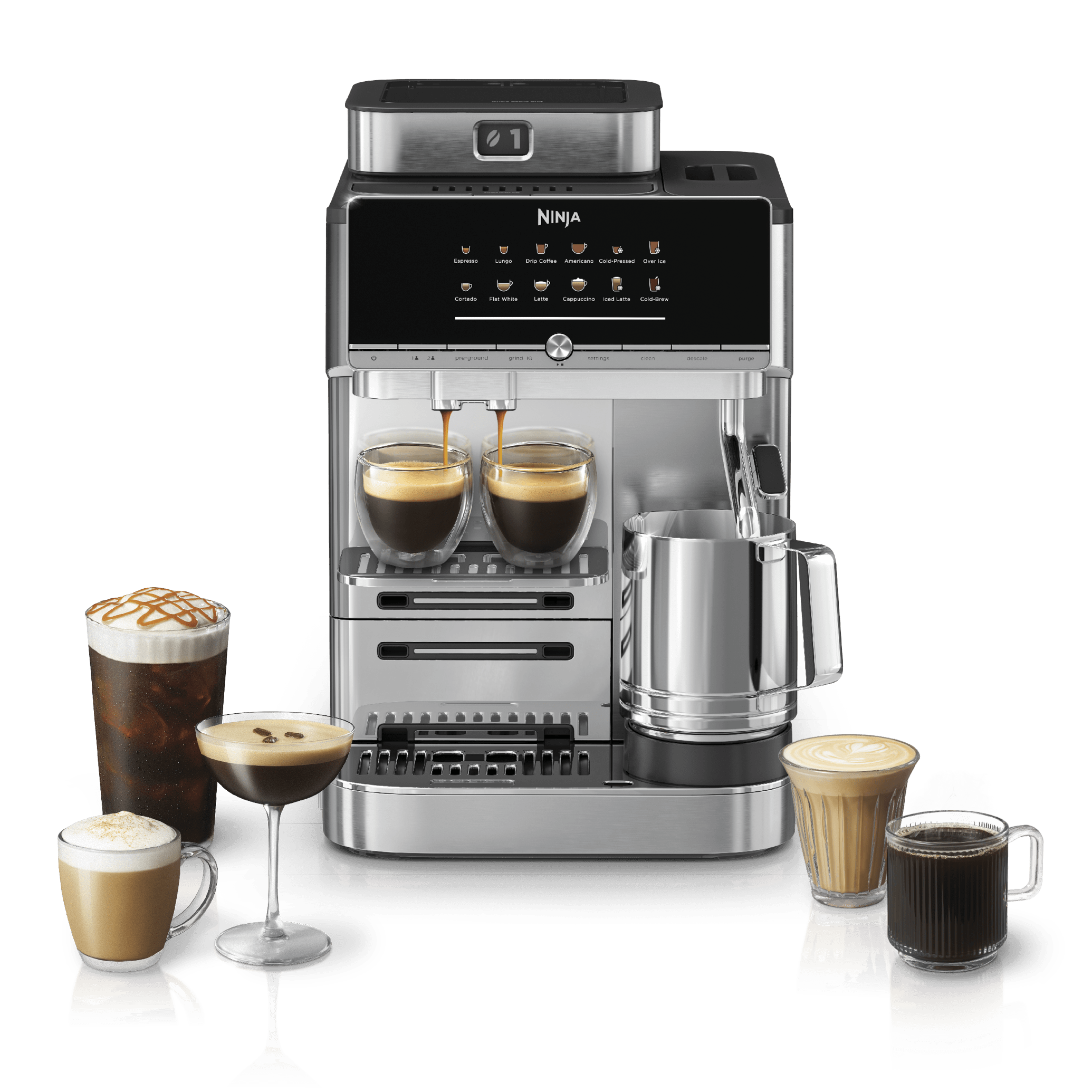 Ninja AutoBarista Pro AE1051 stainless-steel fully automatic espresso and coffee machine