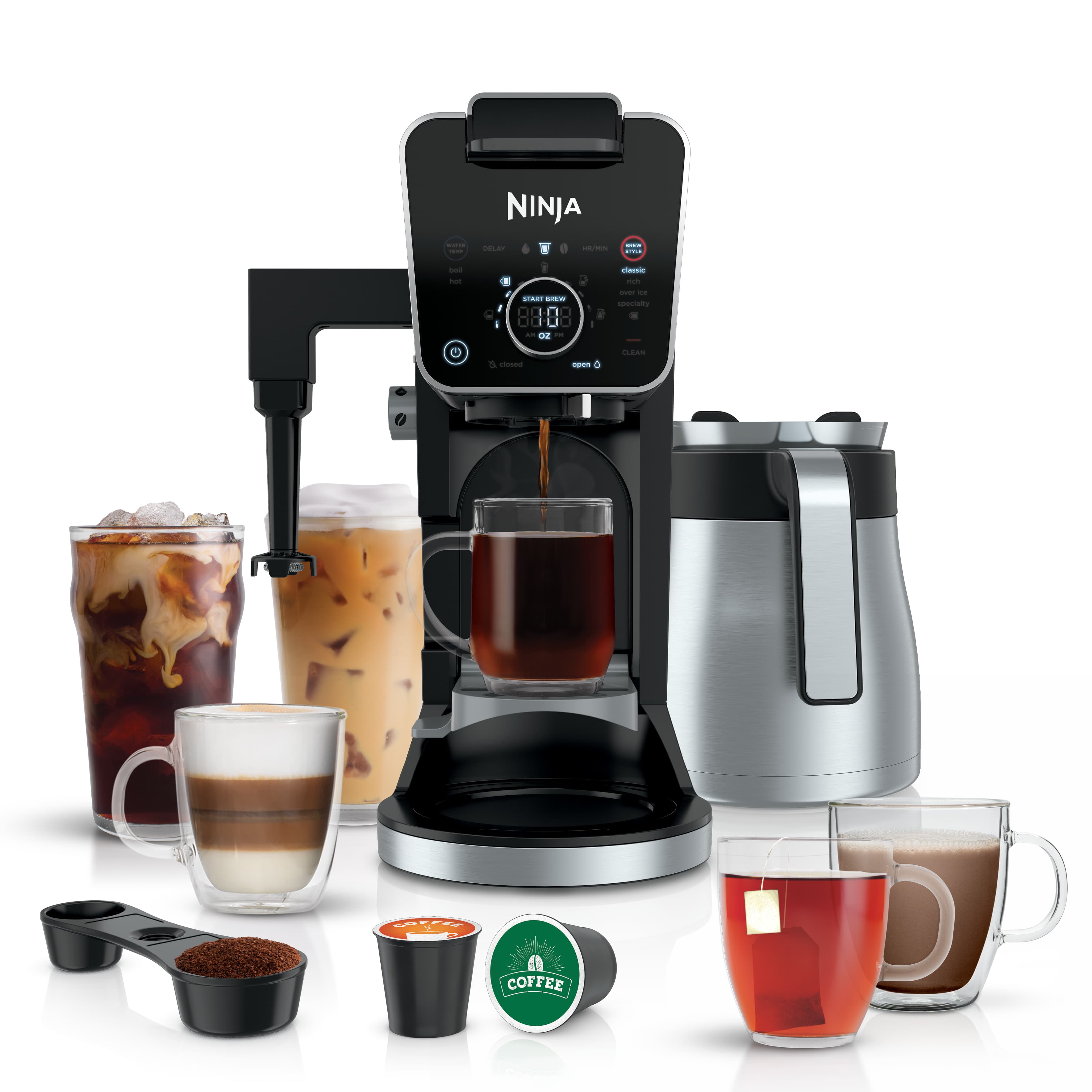 Ninja CFP305 with stainless thermal carafe and removable reservoir